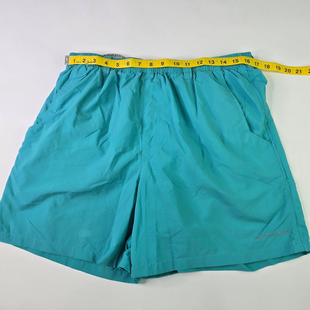 Columbia PFG Backcast Mens Performance Fishing Shorts Teal Blue Omni-Shade Large - Picture 3 of 12